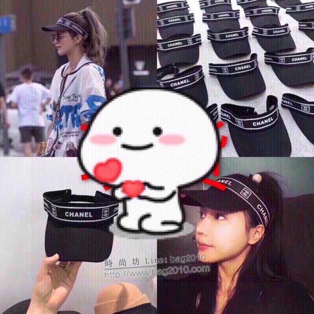 Chanel女士帽子 香奈兒經典黑白空頂帽  mm1400